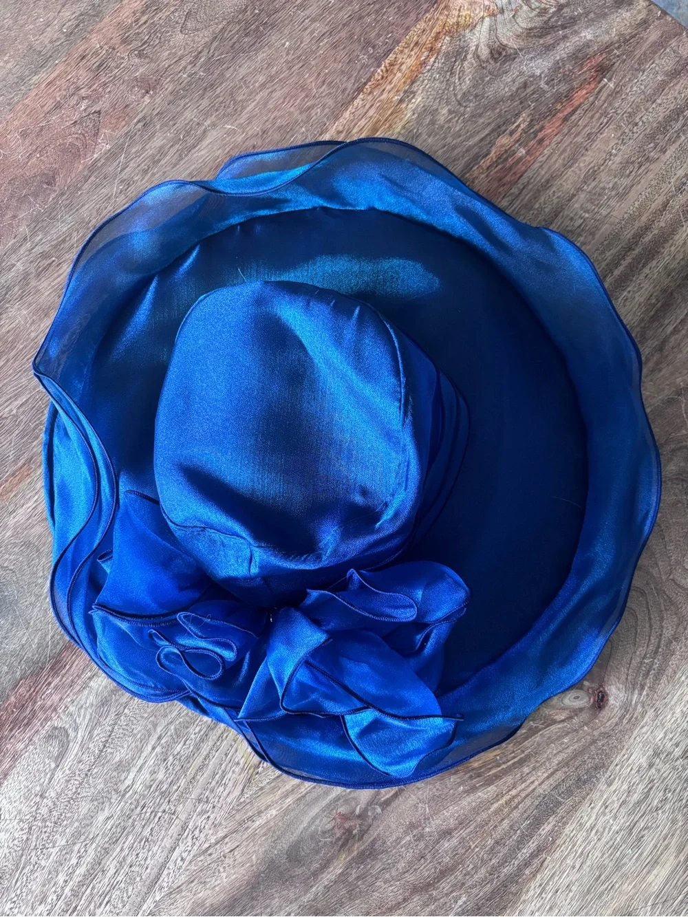 Elegant Women’s Organza Wide-Brim Hats in Multiple Colors